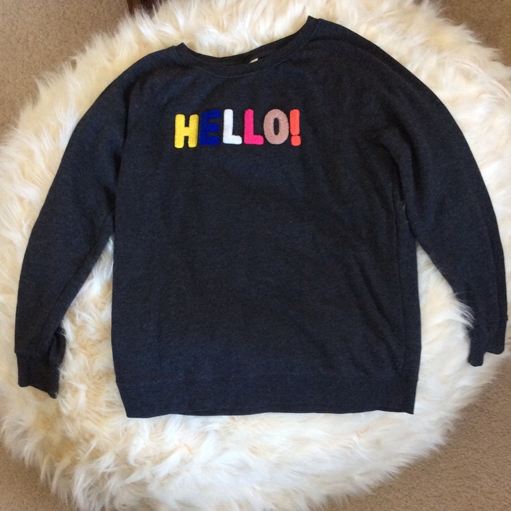 Grey HELLO! Sweater